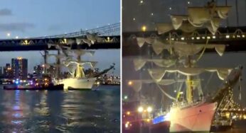 Collision Course: Ship Strikes Brooklyn Bridge, Triggering Urgent Rescue Efforts