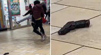 Chaos Unleashed: The Moment a Gun Exits a Gangbanger’s Pocket in Long Island Mall Brawl